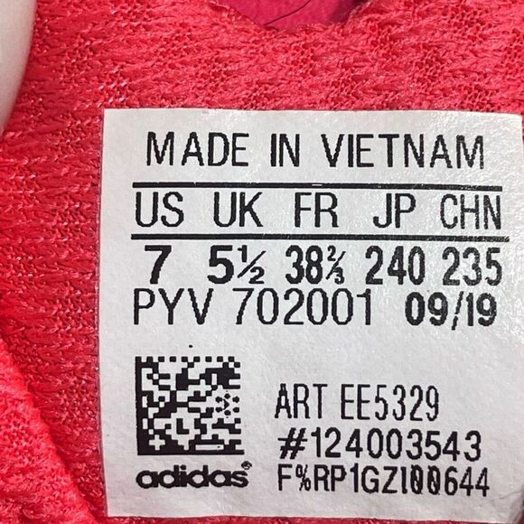 Adidas FYW S97 Life  Shock Sneakers Red‎ (female)(male) Size 7 - Picture 14 of 14